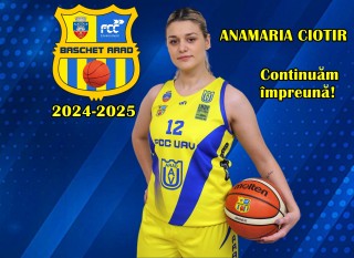 Anamaria Ciotir va continua pentru al 6-lea sezon la Arad!